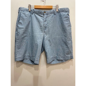 Polo Ralph Lauren Blue Lightweight Cotton Classic Fit Chambray Mens Shorts 38
